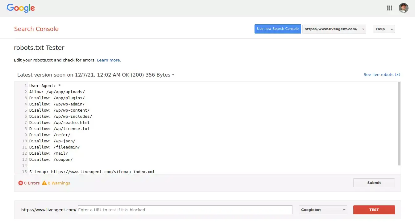 Công cụ kiểm tra robots.txt