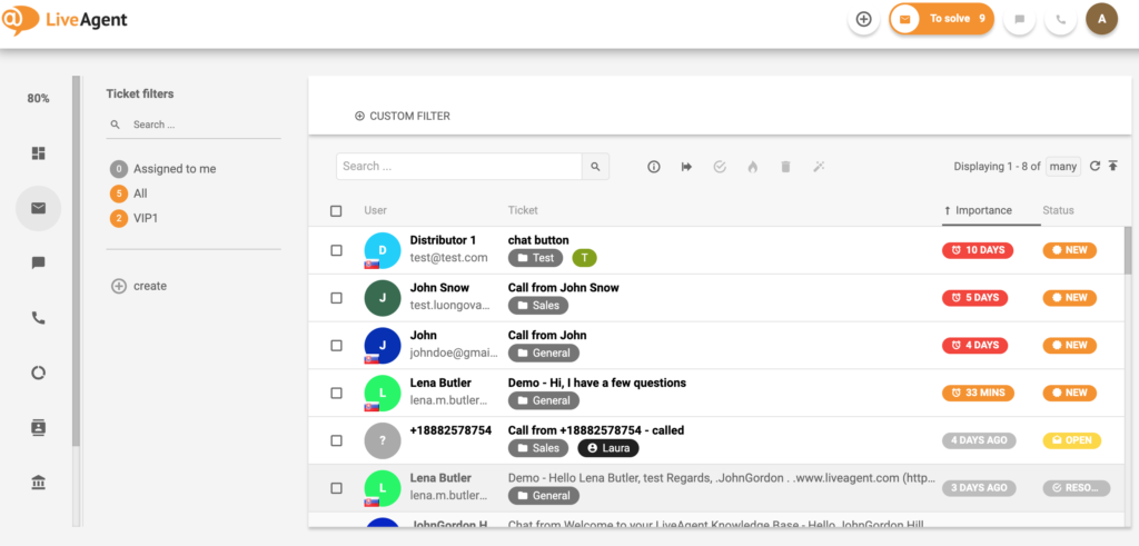 làm việc từ xa hoặc tại chỗ với LiveAgent