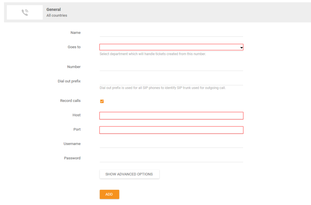 Cài đặt cuộc gọi chung