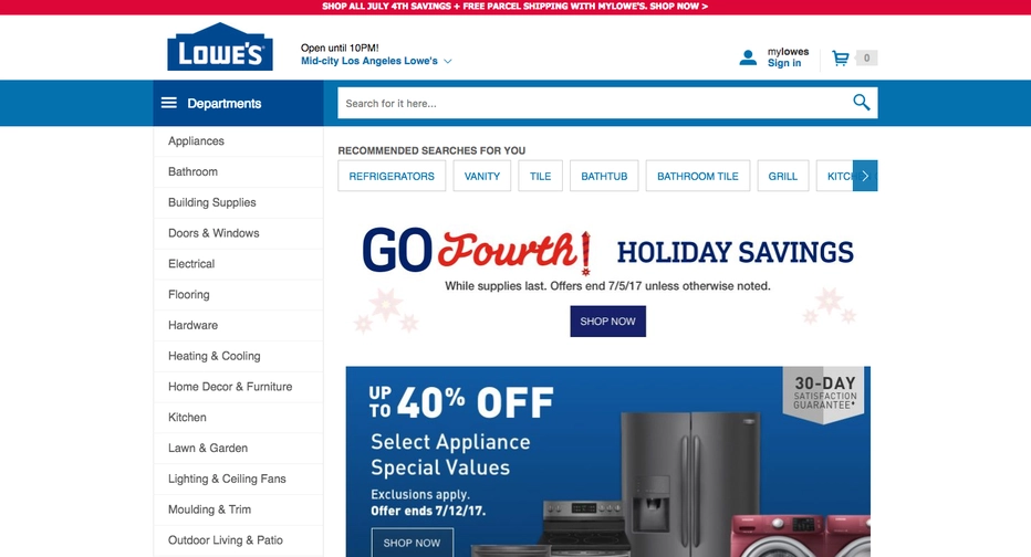 Liên hệ Hỗ trợ Khách hàng Lowes