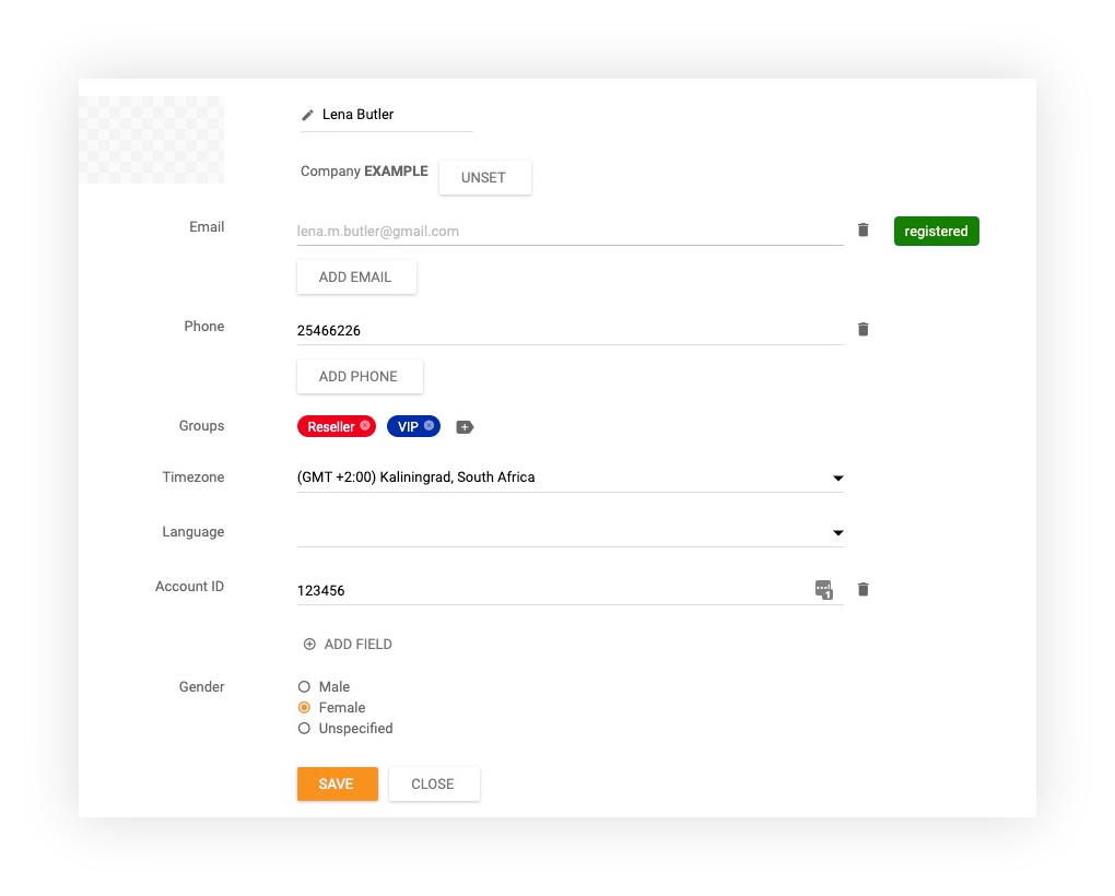 Thêm liên hệ trong LiveAgent