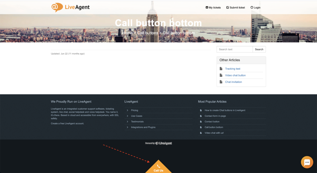 Nút gọi hoạt động