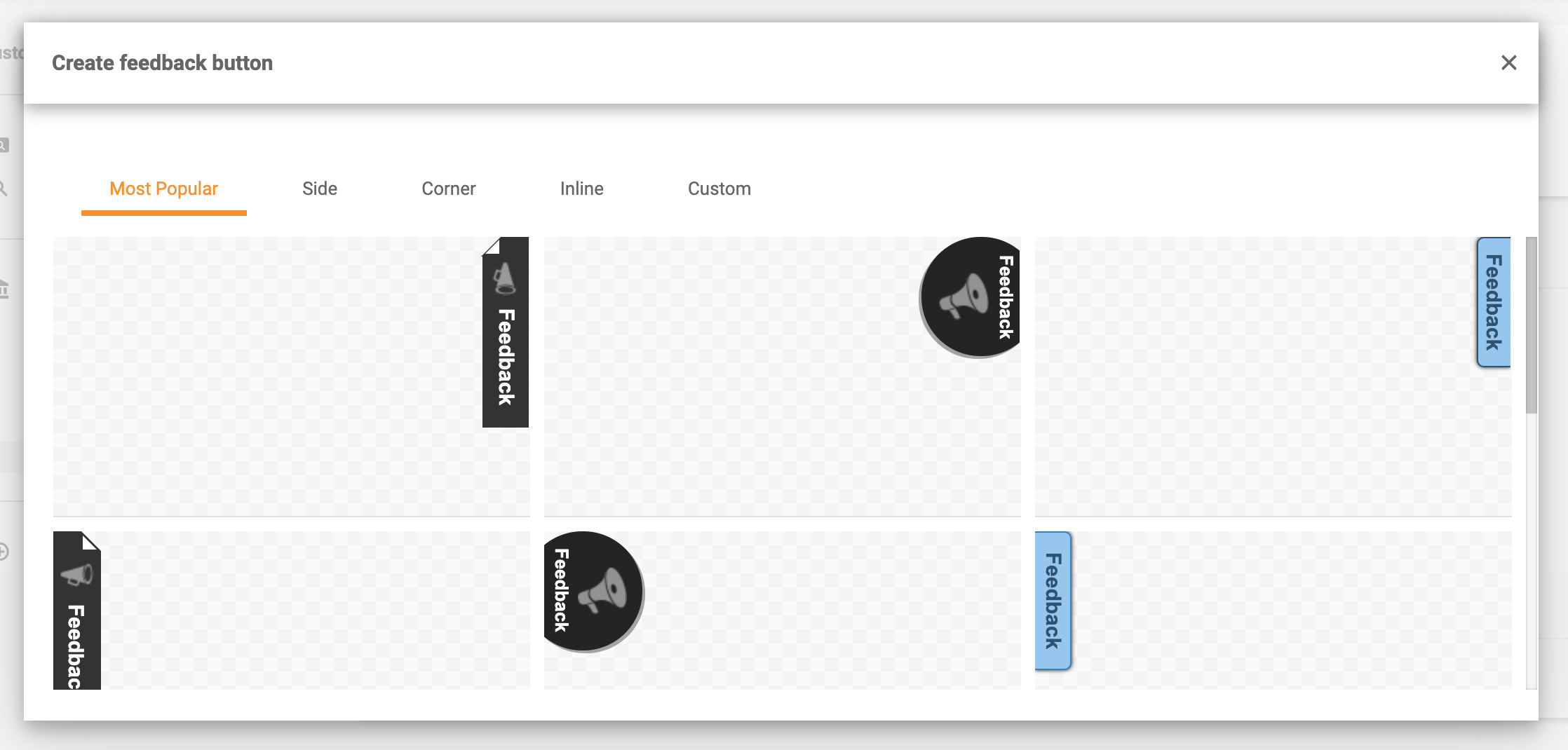 Kiểu nút phản hồi - phổ biến nhất