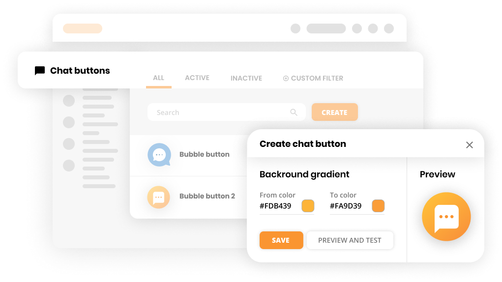 Mockup kết nối chat trực tiếp