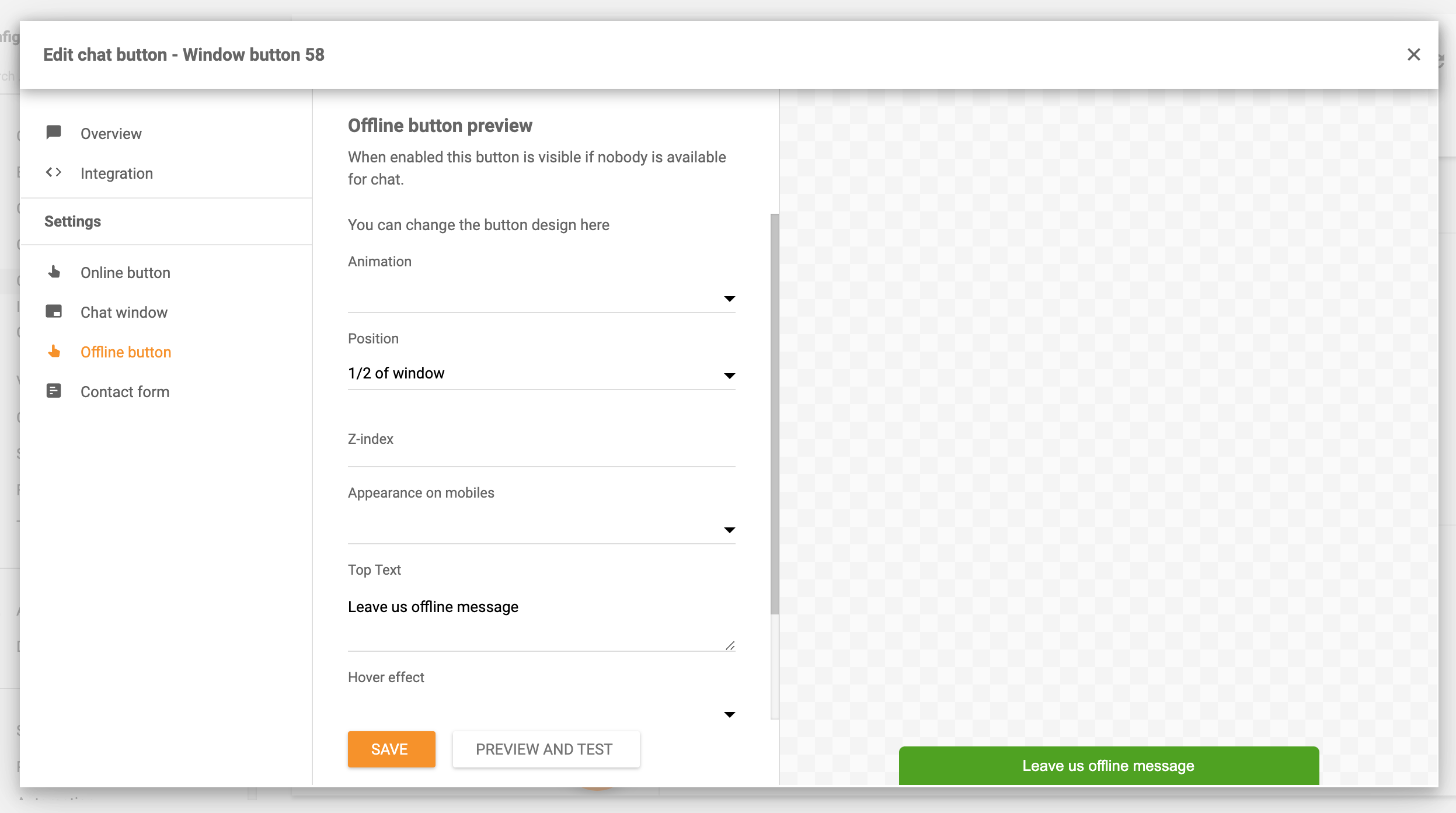 Cài đặt nút chat ngoại tuyến LiveAgent