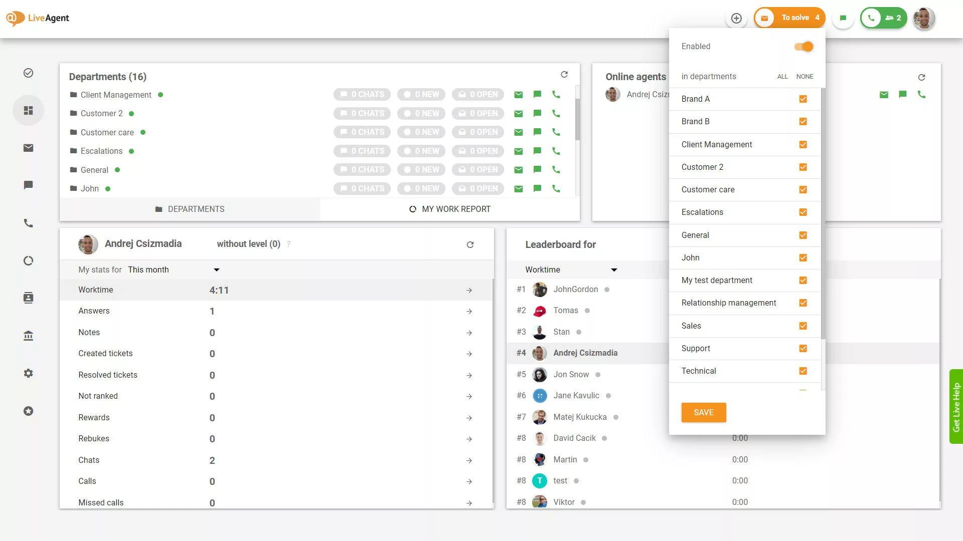 Lựa chọn bộ phận vé Giải Quyết