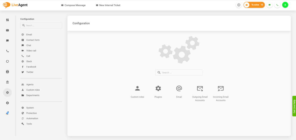 Cấu hình vai trò tùy chỉnh LiveAgent