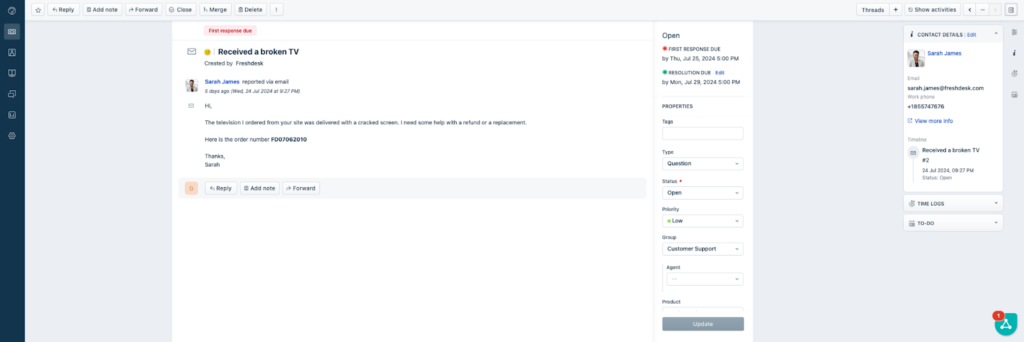 Môi Trường Ticket của Freshdesk