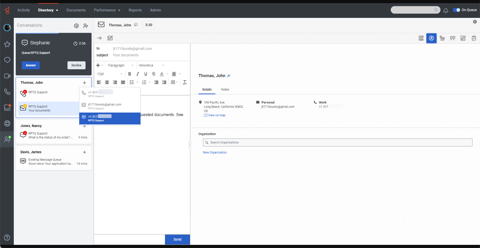 Giao diện người dùng Genesys Cloud