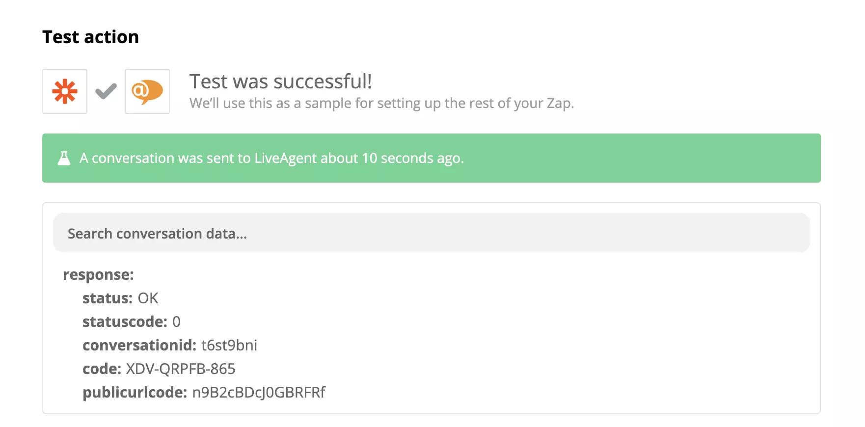 Kiểm tra thành công tích hợp Stripe và LiveAgent