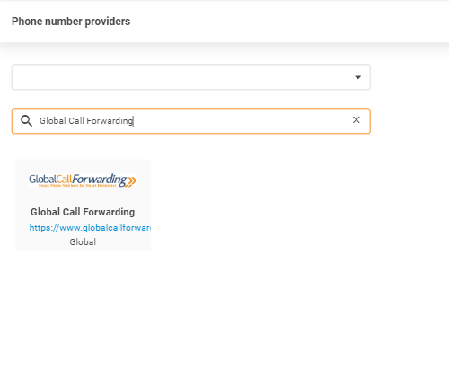 Nhà cung cấp Global Call Forwarding