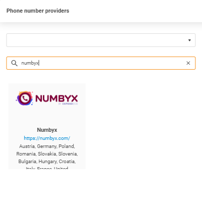 Nhà cung cấp Numbyx