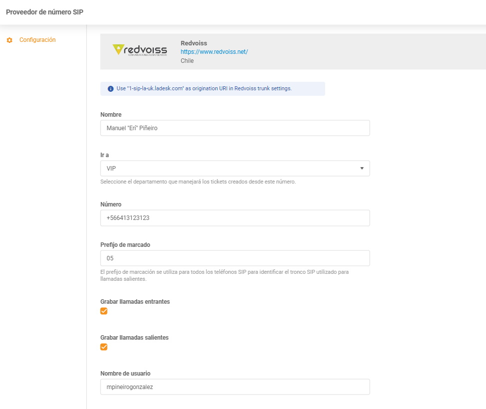 Thông tin đăng nhập Redvoiss
