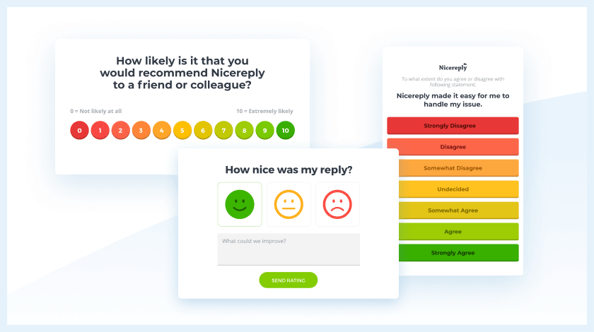 Các tùy chọn tùy chỉnh cuộc khảo sát Nicereply