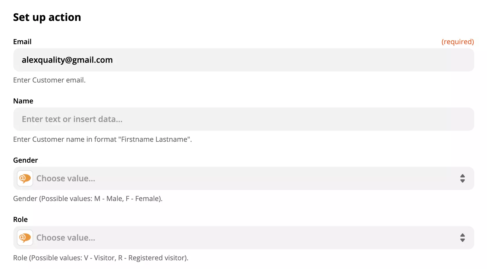 Thiết lập hành động LiveAgent trên Zapier
