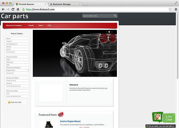 Tích hợp trò chuyện trực tiếp Fortune 3 hoạt động
