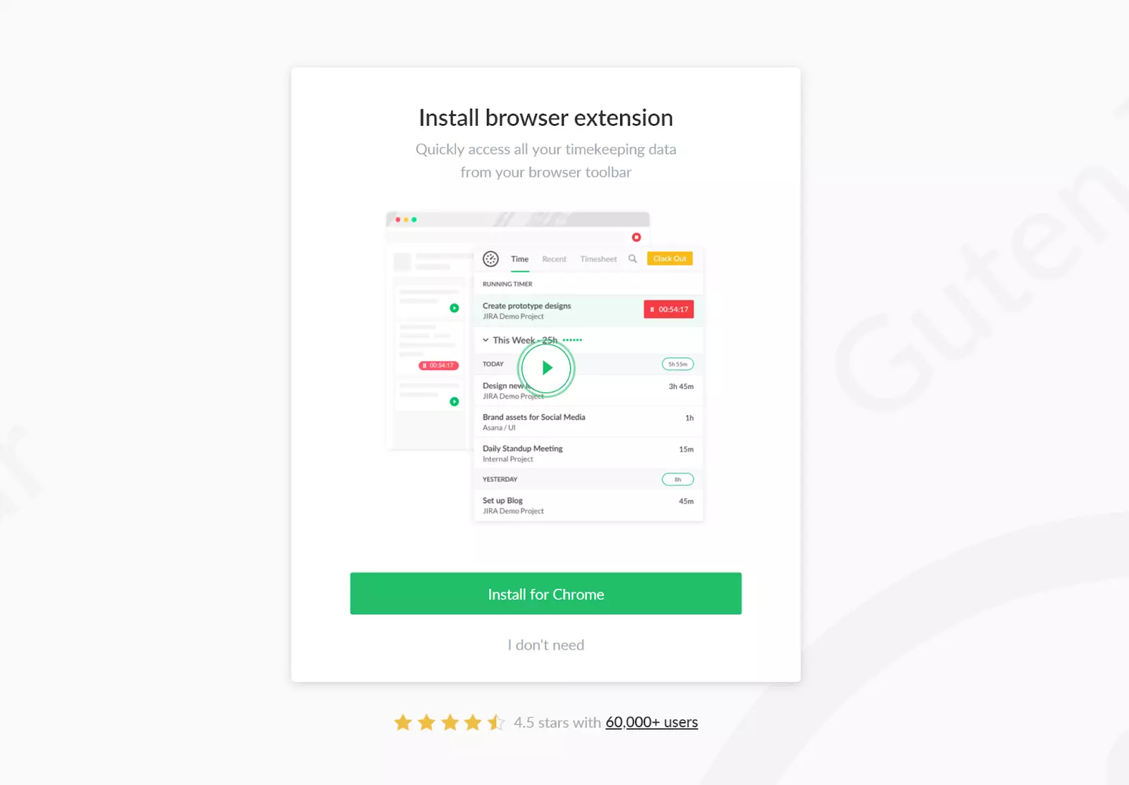 Cài đặt tiện ích mở rộng trình duyệt Everhour