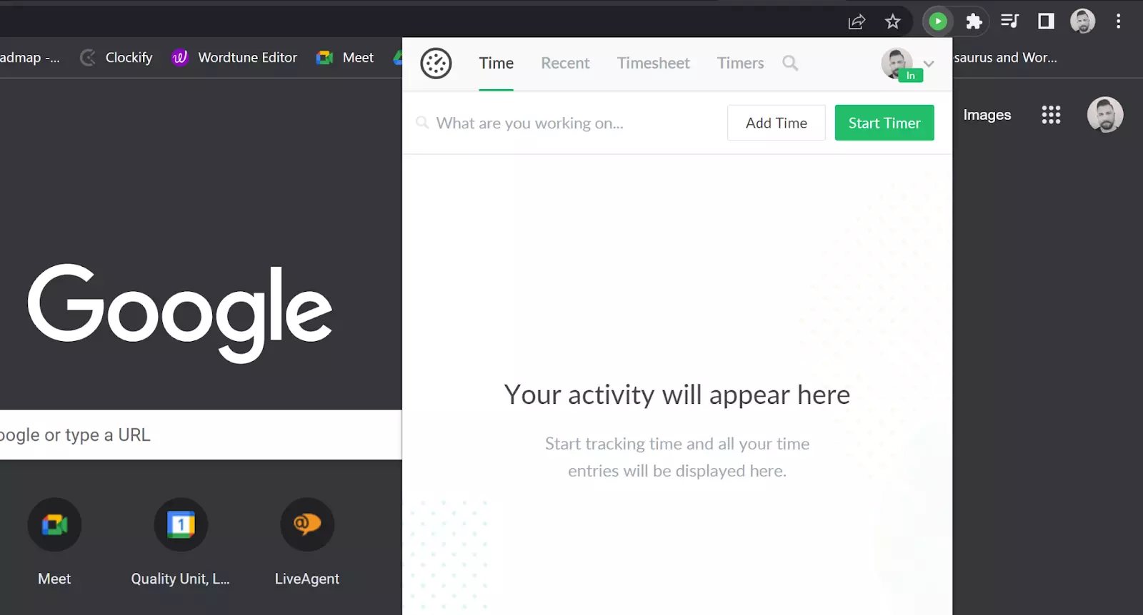 Tiện ích mở rộng theo dõi thời gian Everhour