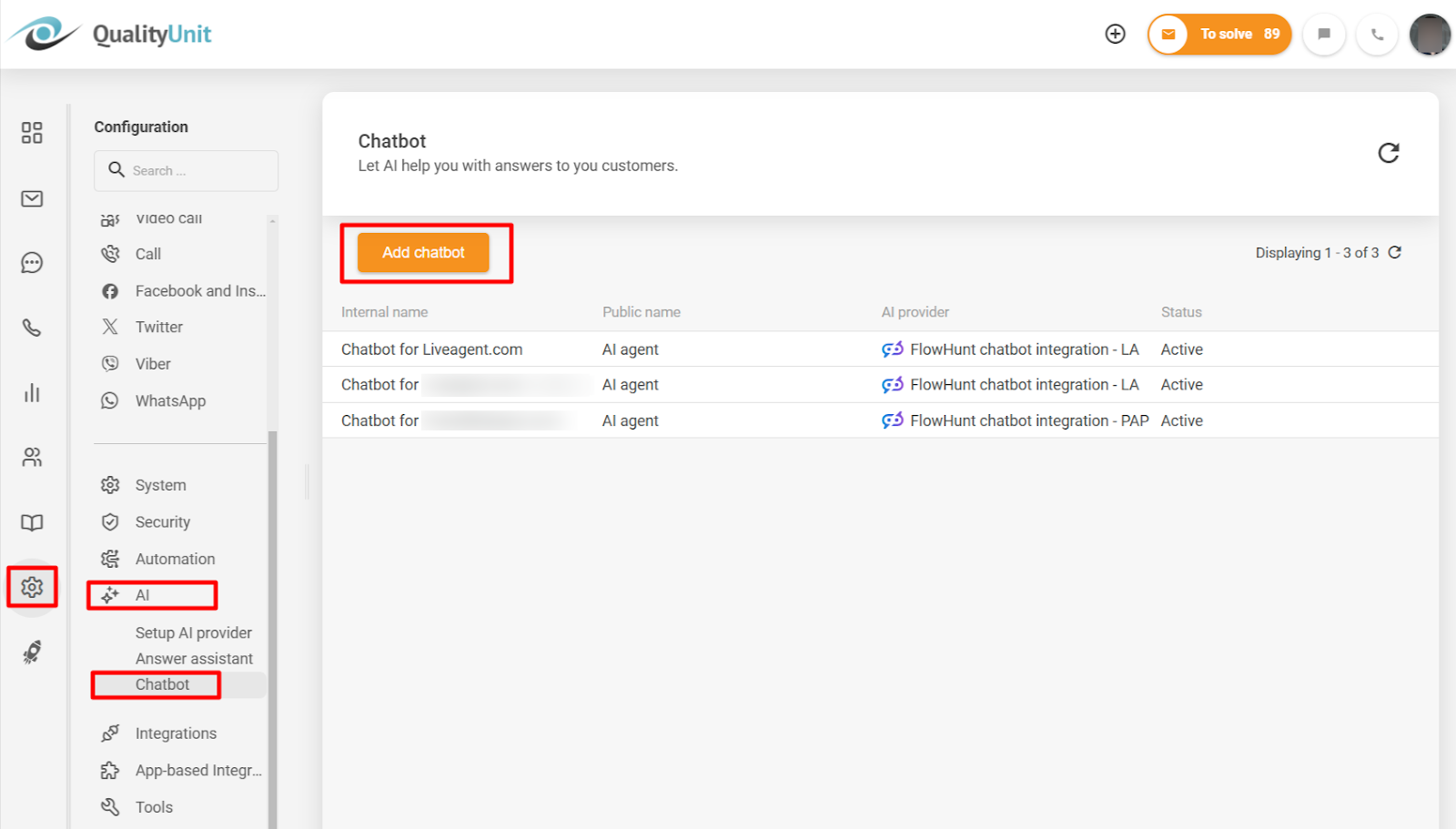 Thêm chatbot AI FlowHunt