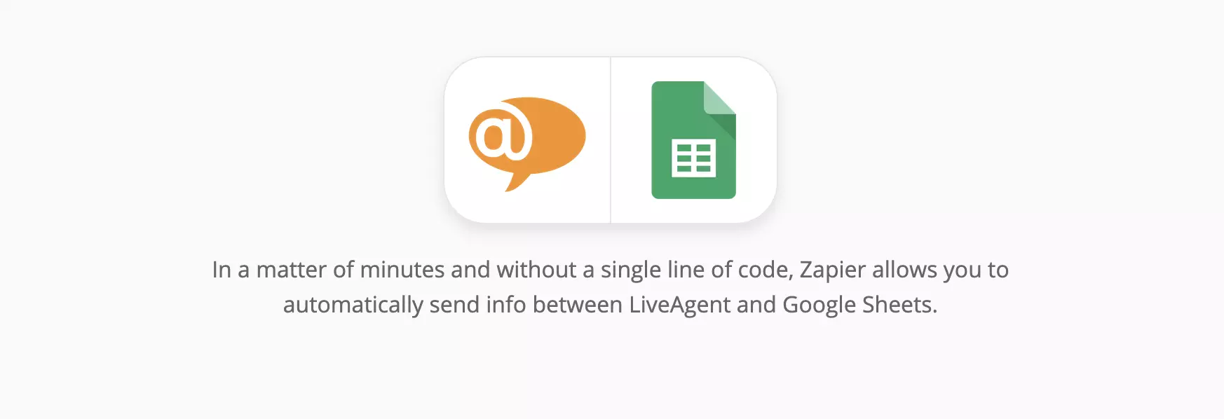 Tích hợp LiveAgent và Google Sheets trên Zapier