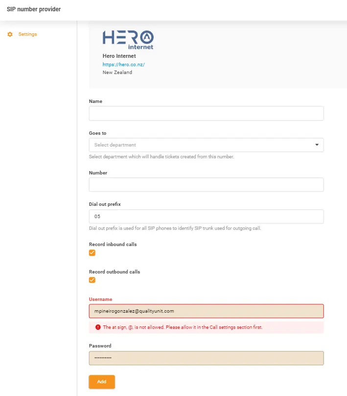 Thông tin xác thực Hero