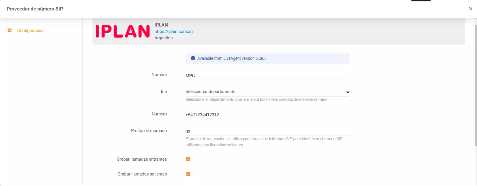 Chèn thông tin xác thực iPlan