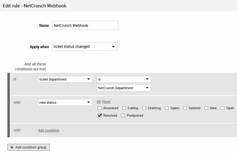 Chỉnh sửa quy tắc