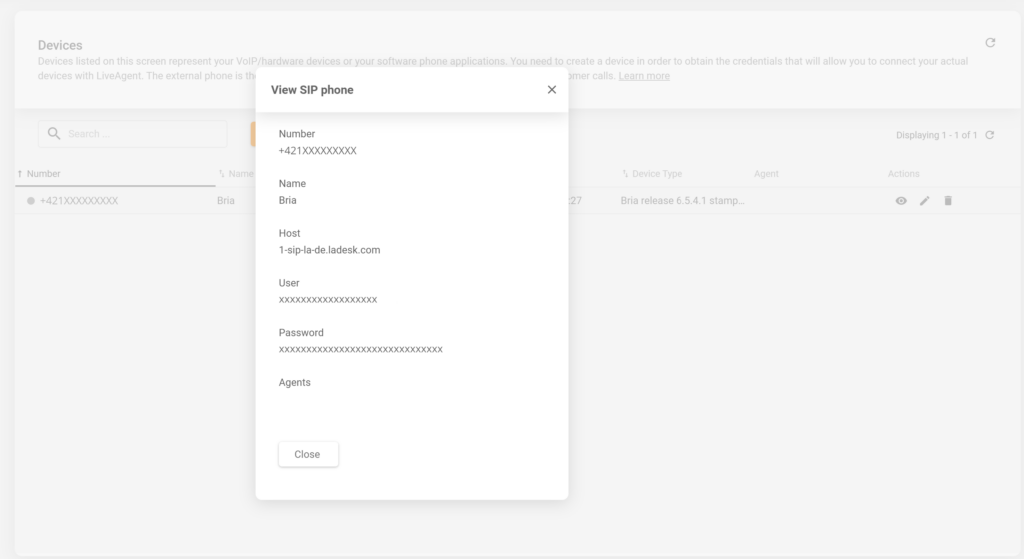 Cài đặt SIP LiveAgent