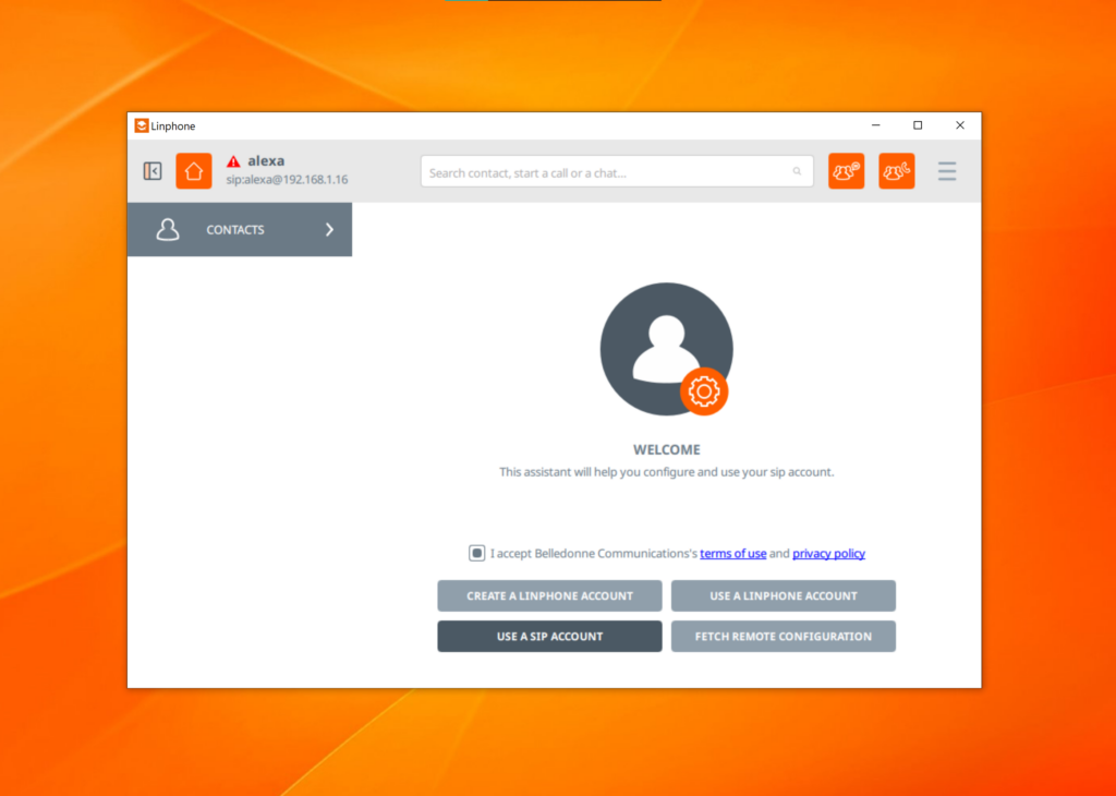 Cấu hình SIP Linphone