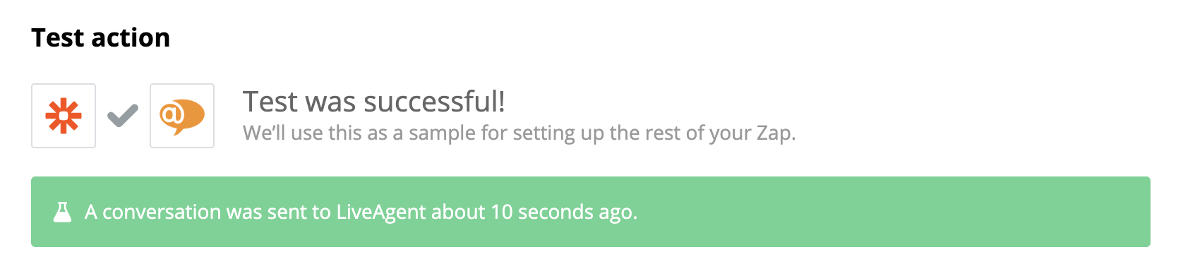 Kiểm tra thành công tích hợp ShipStation và LiveAgent