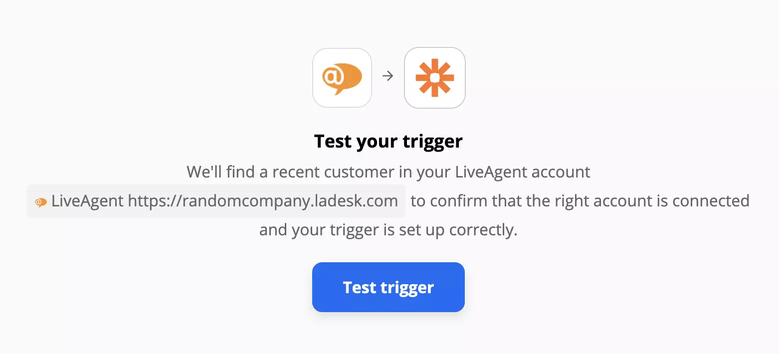 Kiểm tra trigger LiveAgent