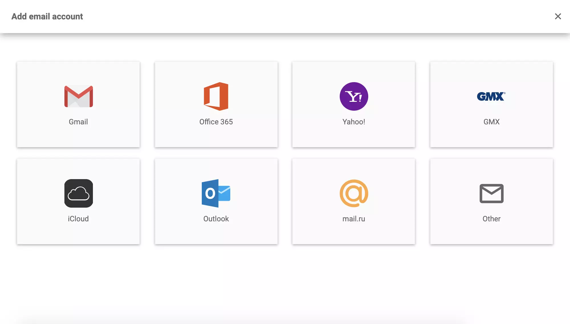 Mail.ru trong cài đặt LiveAgent khi thêm địa chỉ email mới