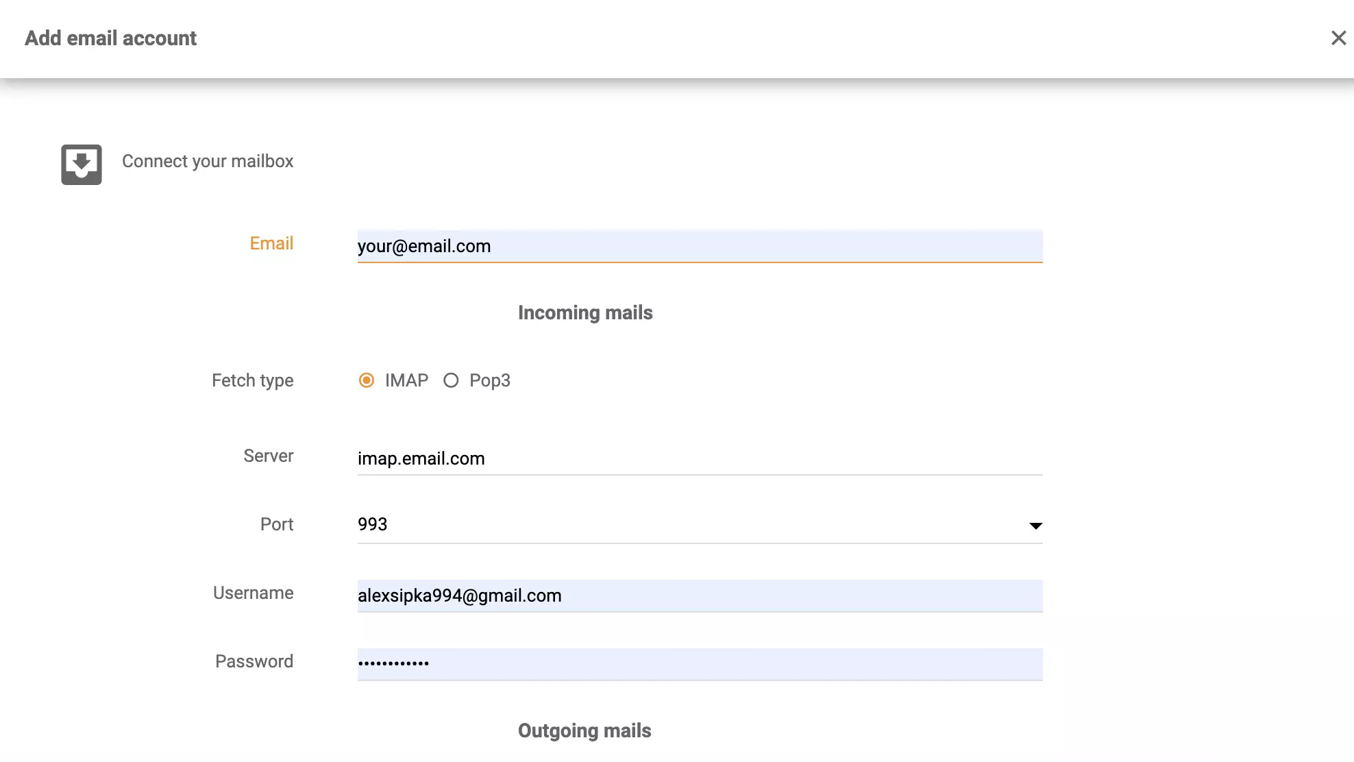 Thiết lập IMAP/POP3 Microsoft Server Exchange trong LiveAgent