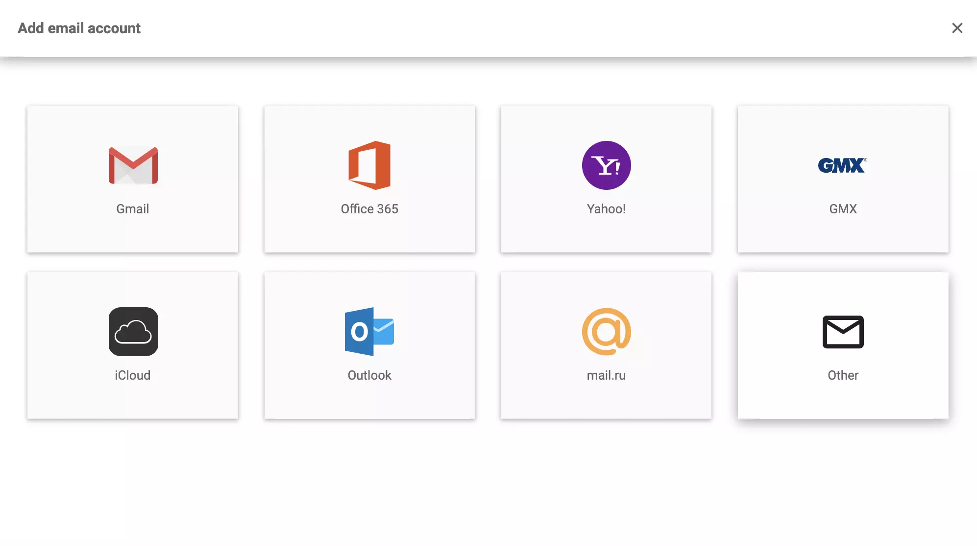 Tùy chọn cấu hình tài khoản email LiveAgent