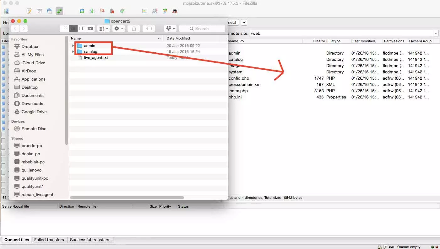 Tích hợp OpenCart LiveAgent - Tải lên tệp