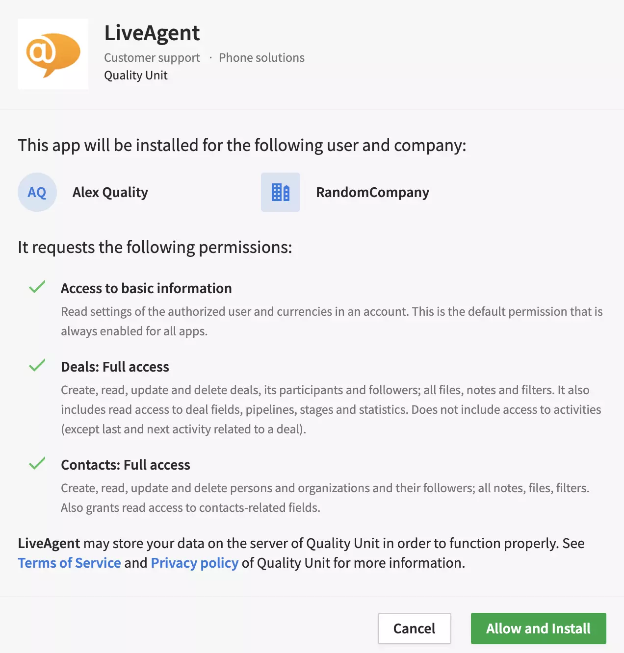 Cài đặt plugin PipeDrive cho LiveAgent