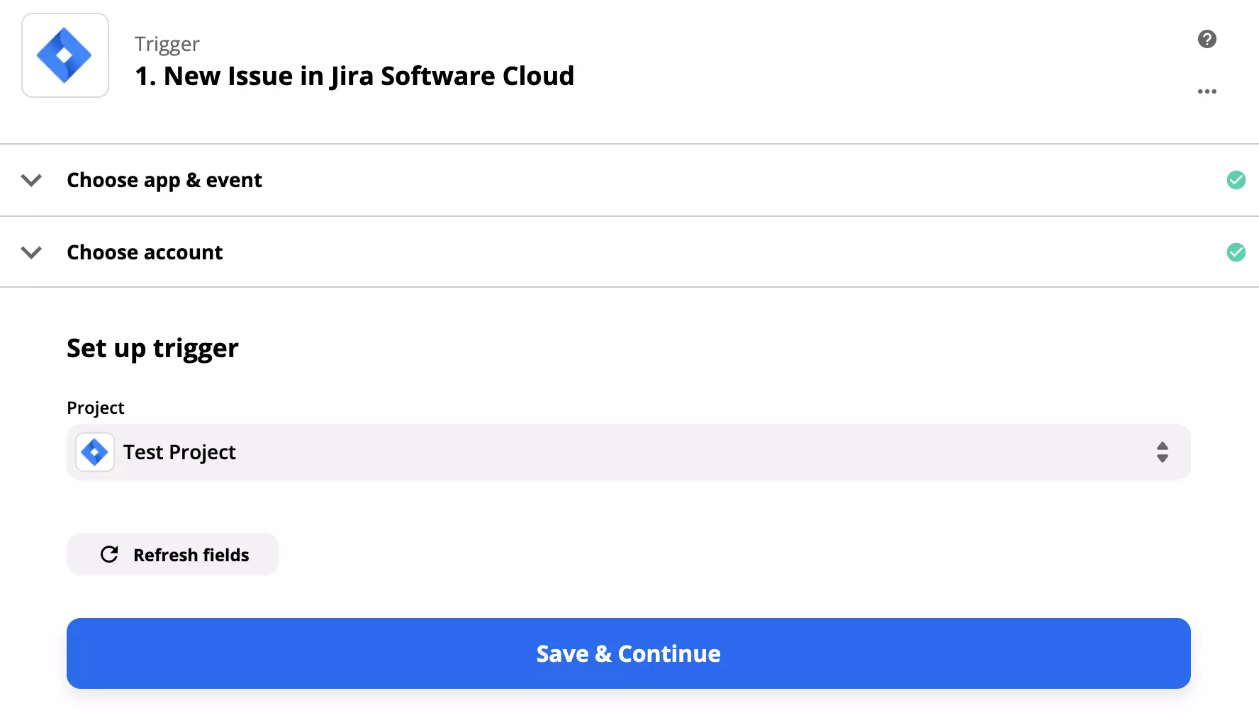 Kết thúc thiết lập trigger Jira