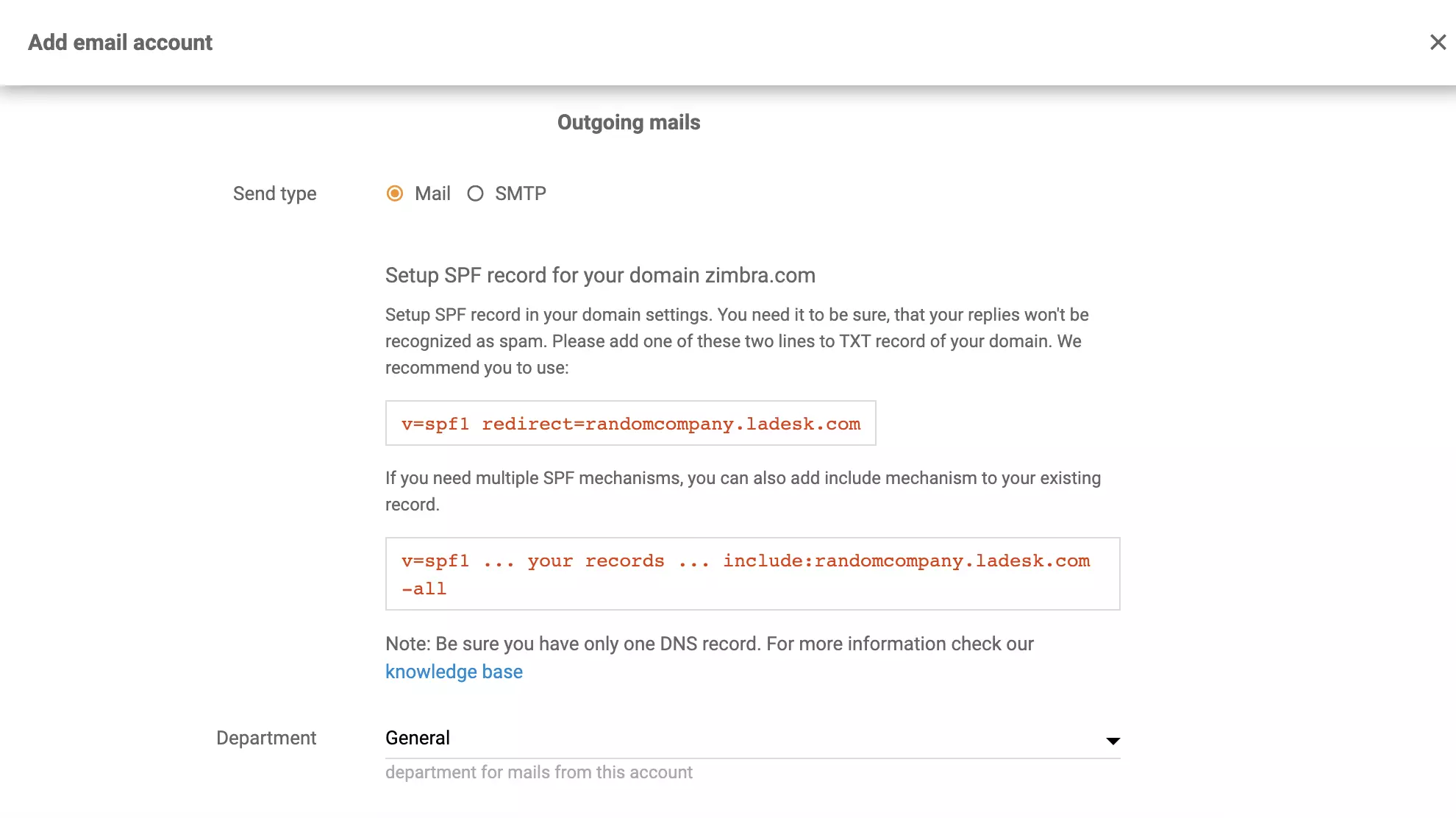 Thiết lập chuyển tiếp Zimbra