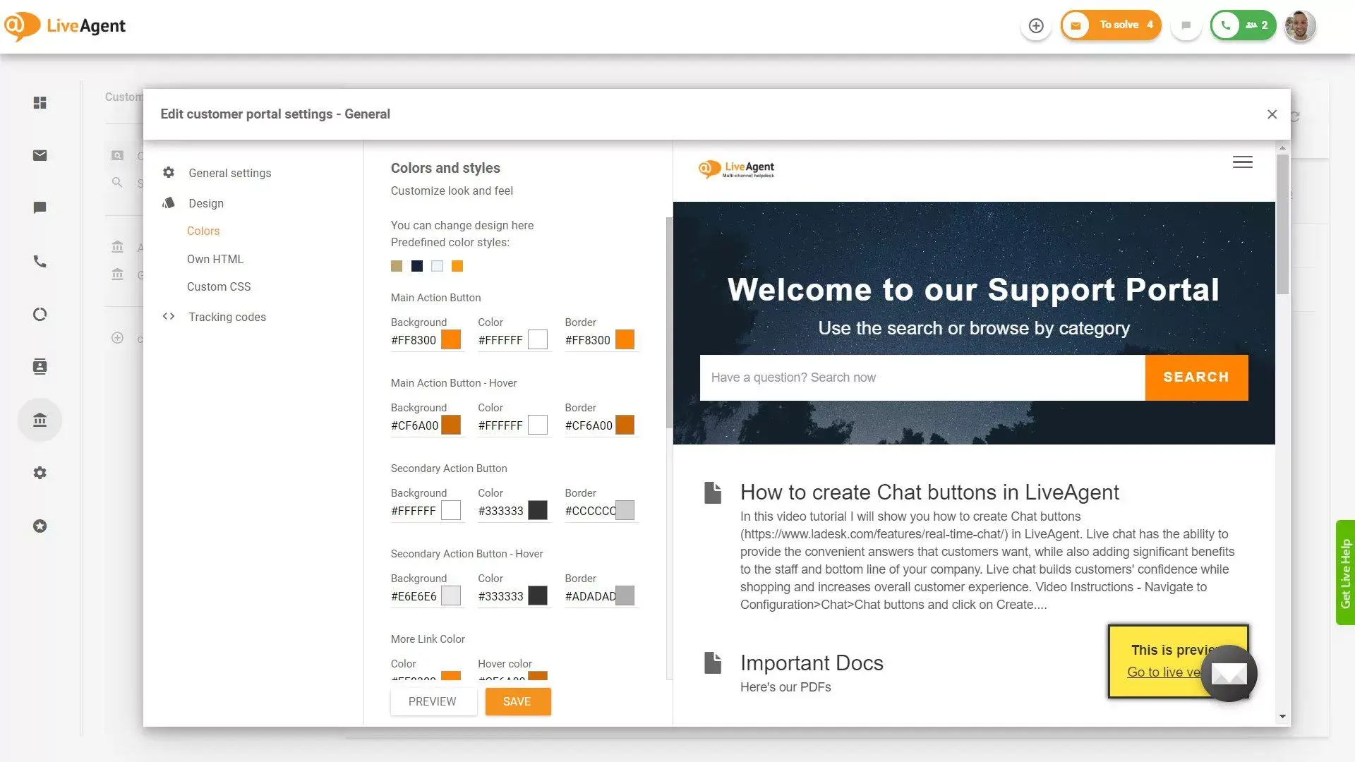 Cơ sở Kiến thức LiveAgent