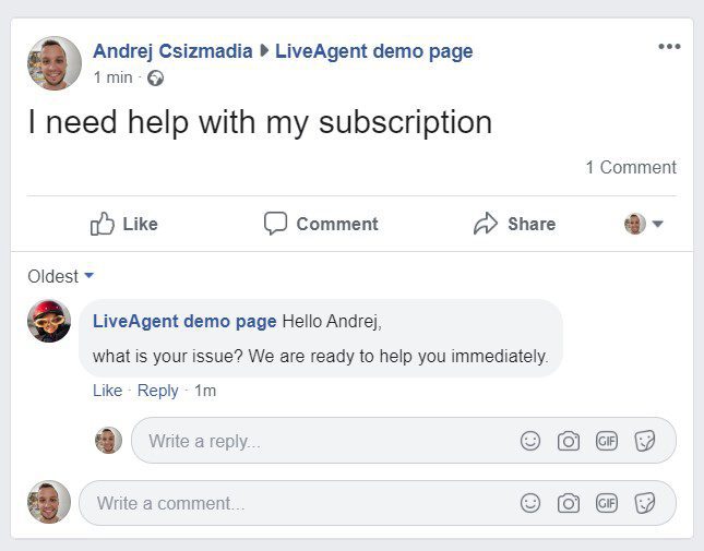 Facebook comment fb view