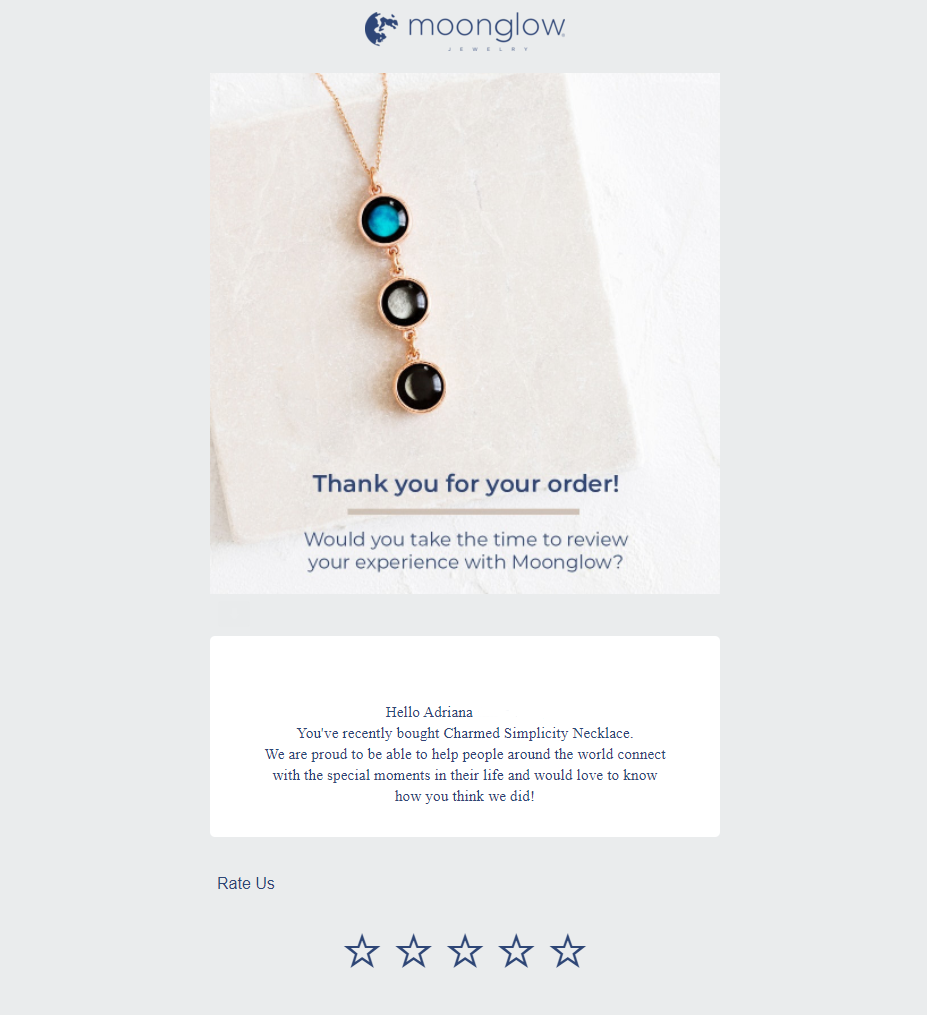 Email cảm ơn vì đơn hàng của bạn